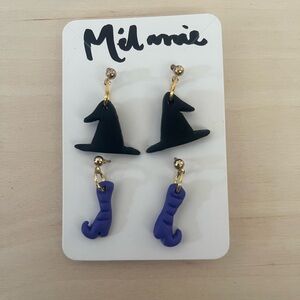 Handmade Halloween polymer clay earrings 🧙